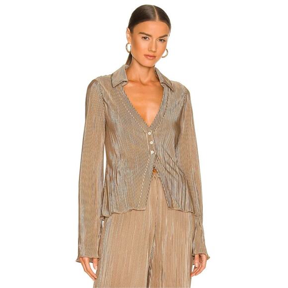 Song of Style Mara Shirt in Taupe NWOT Size Small - Picture 1 of 3